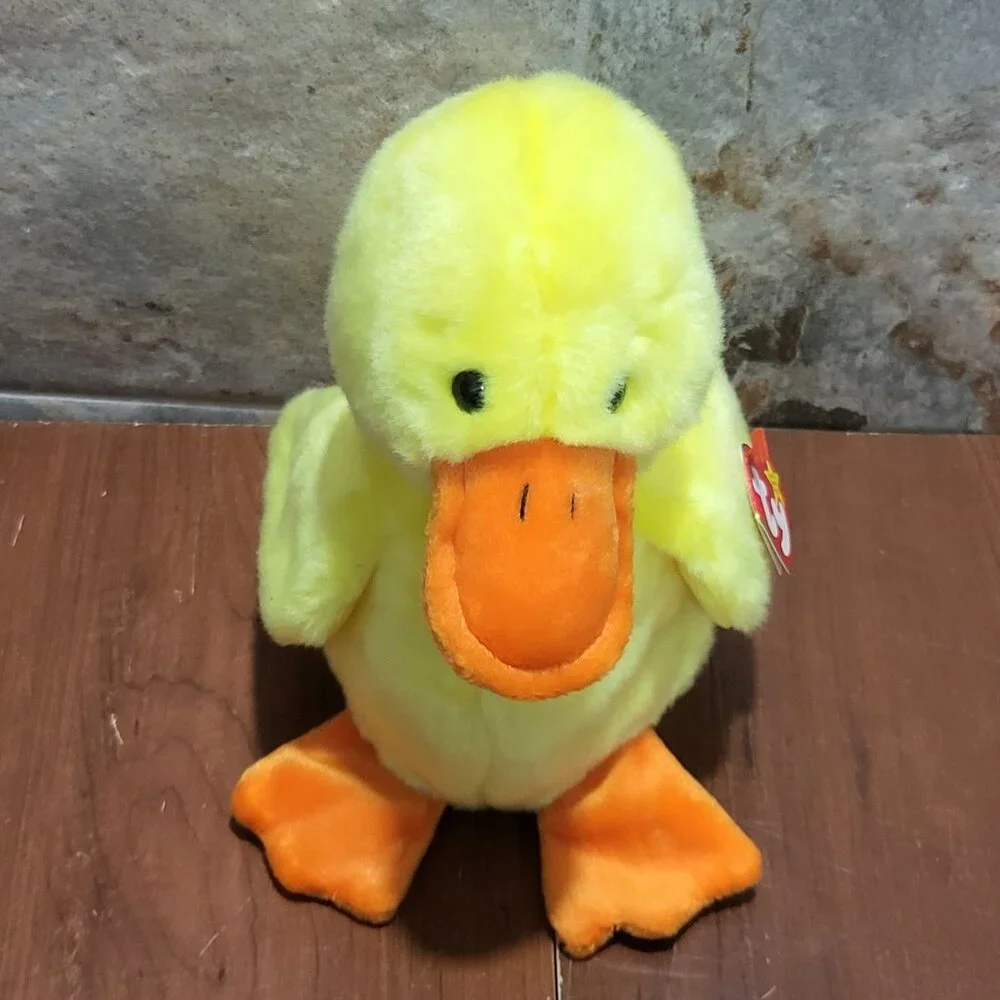 Ty Beanie Buddies Quackers Duck Plush Stuffed Animal 1998